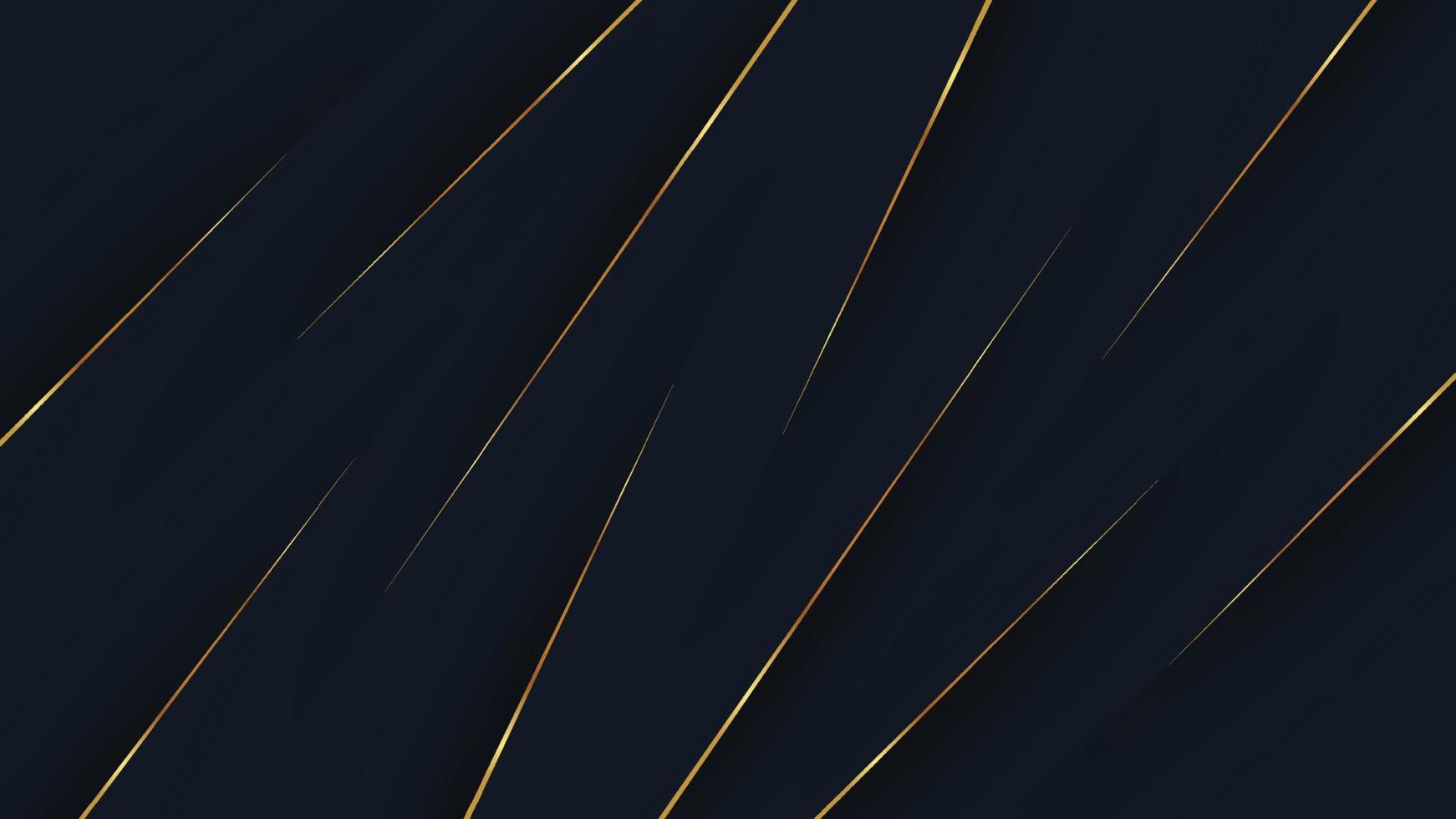 gouden lijnen Aan zwart structuur achtergrond. abstract luxe achtergrond. vector