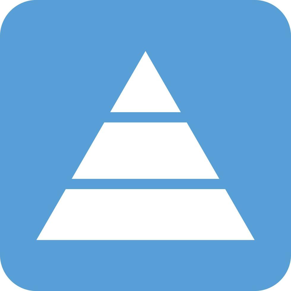 piramide tabel glyph ronde achtergrond icoon vector