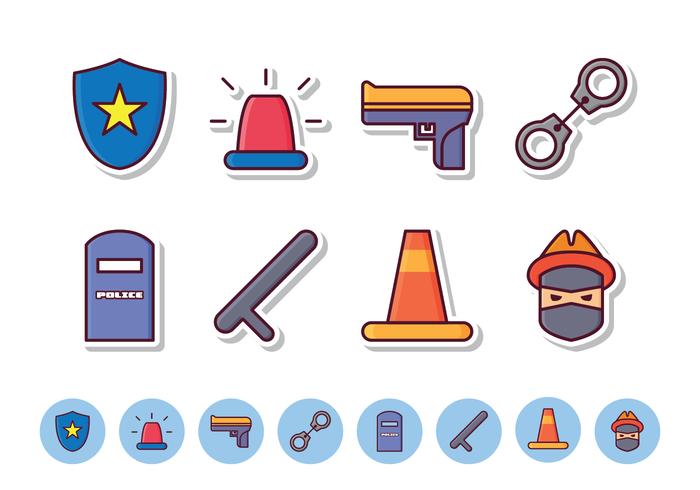 Gratis Politie Icon Set vector