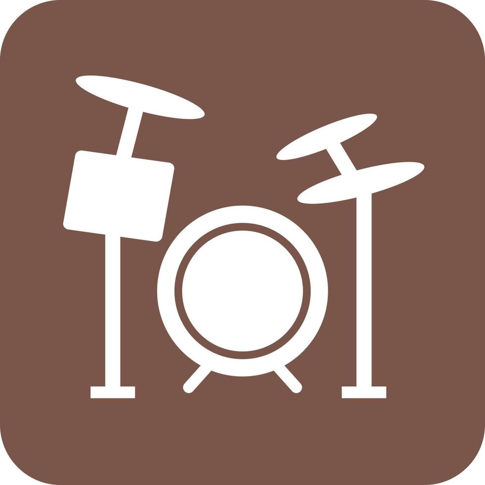 drums glyph ronde achtergrond icoon vector