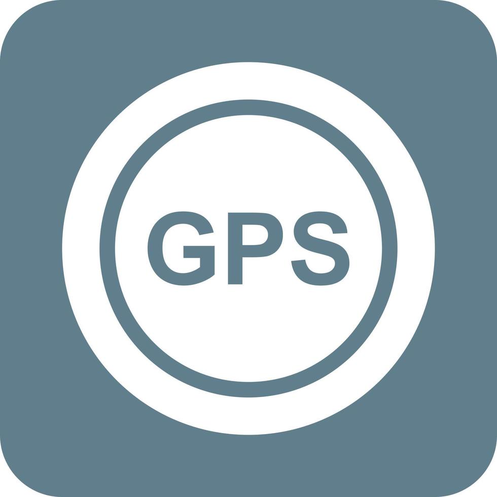 GPS ik glyph ronde achtergrond icoon vector