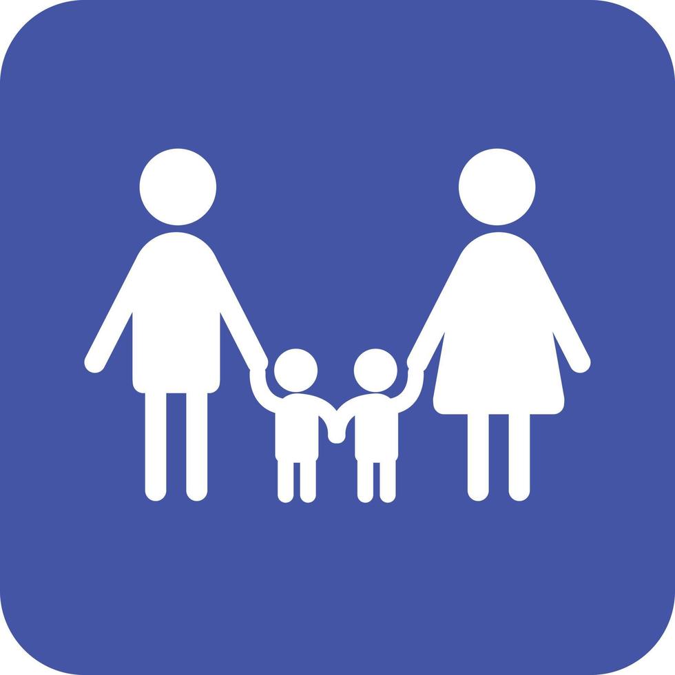 familie glyph ronde achtergrond icoon vector