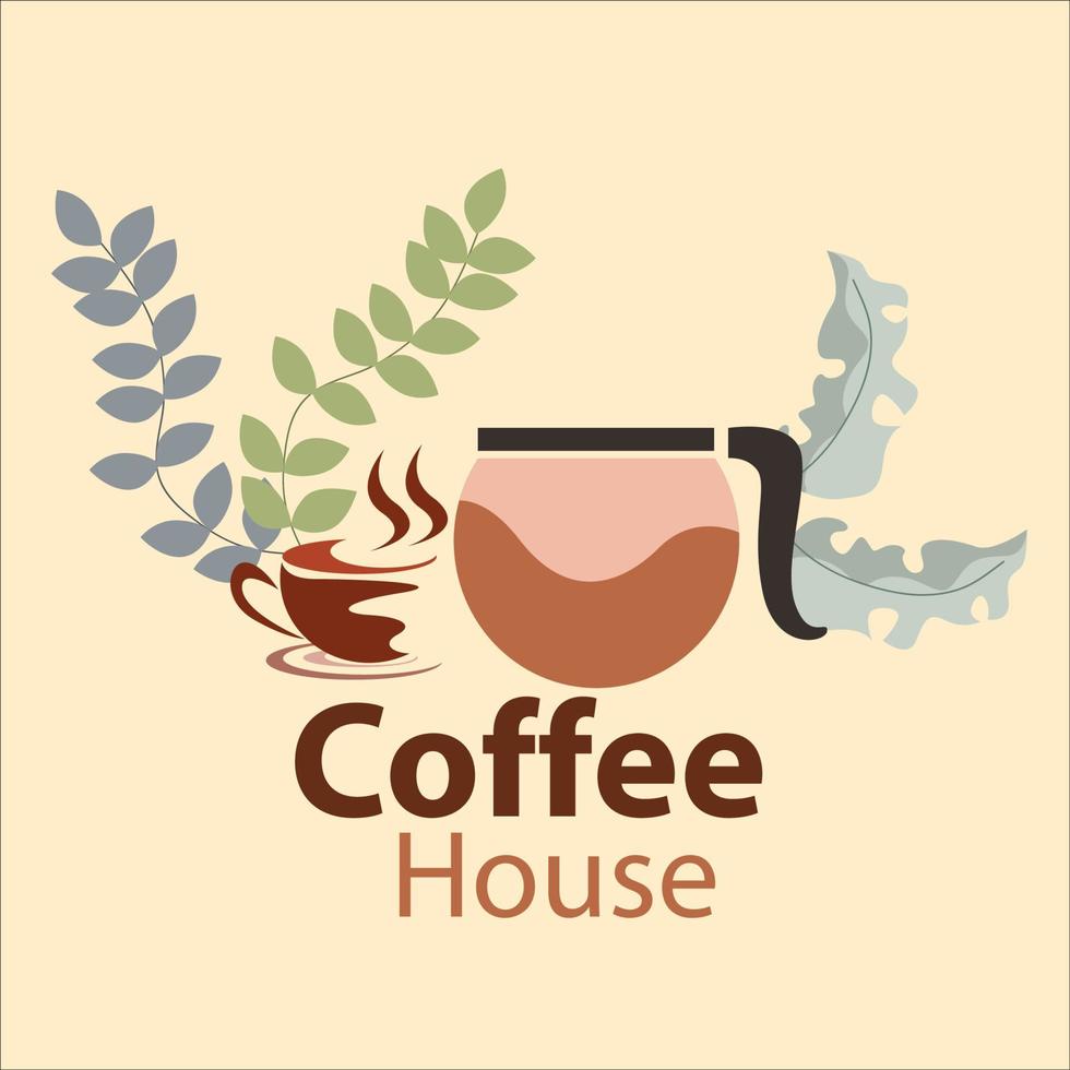 koffie logo ontwerp vector