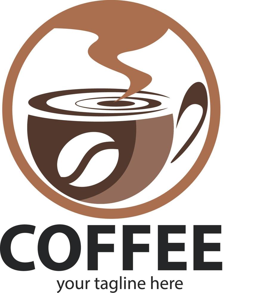 koffie logo ontwerp vector