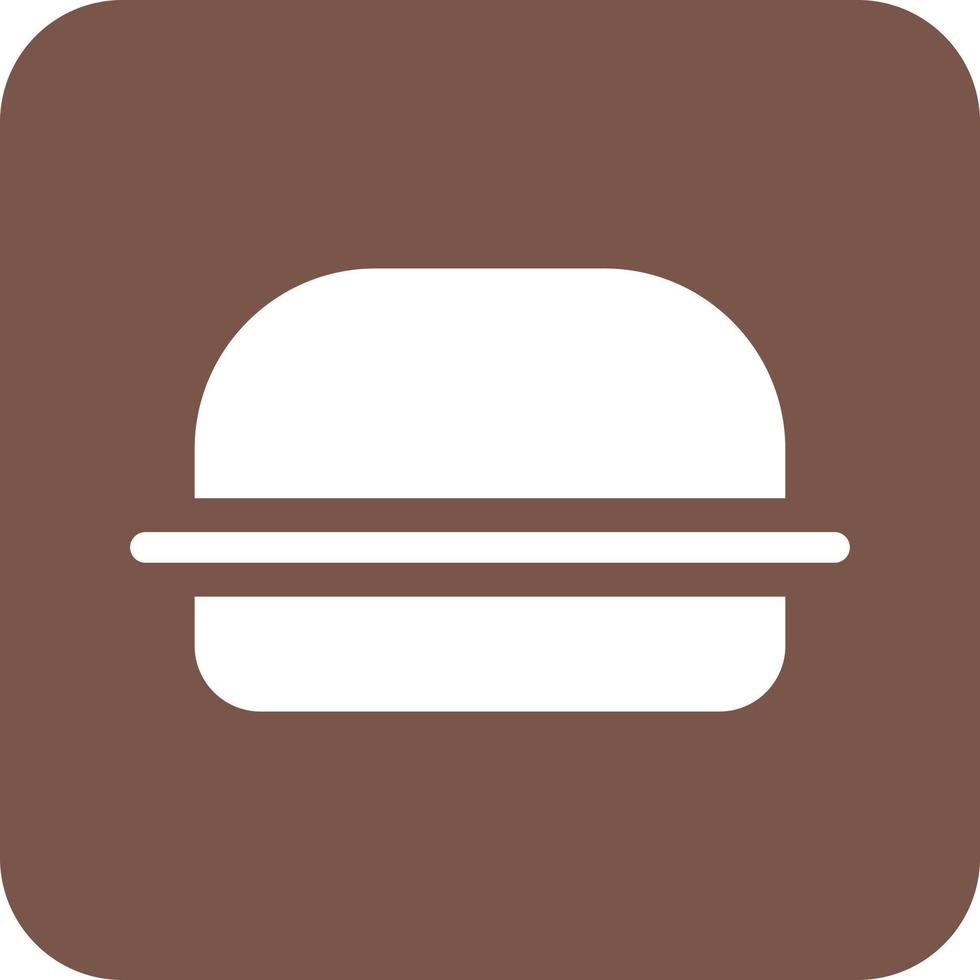 hamburger glyph ronde achtergrond icoon vector