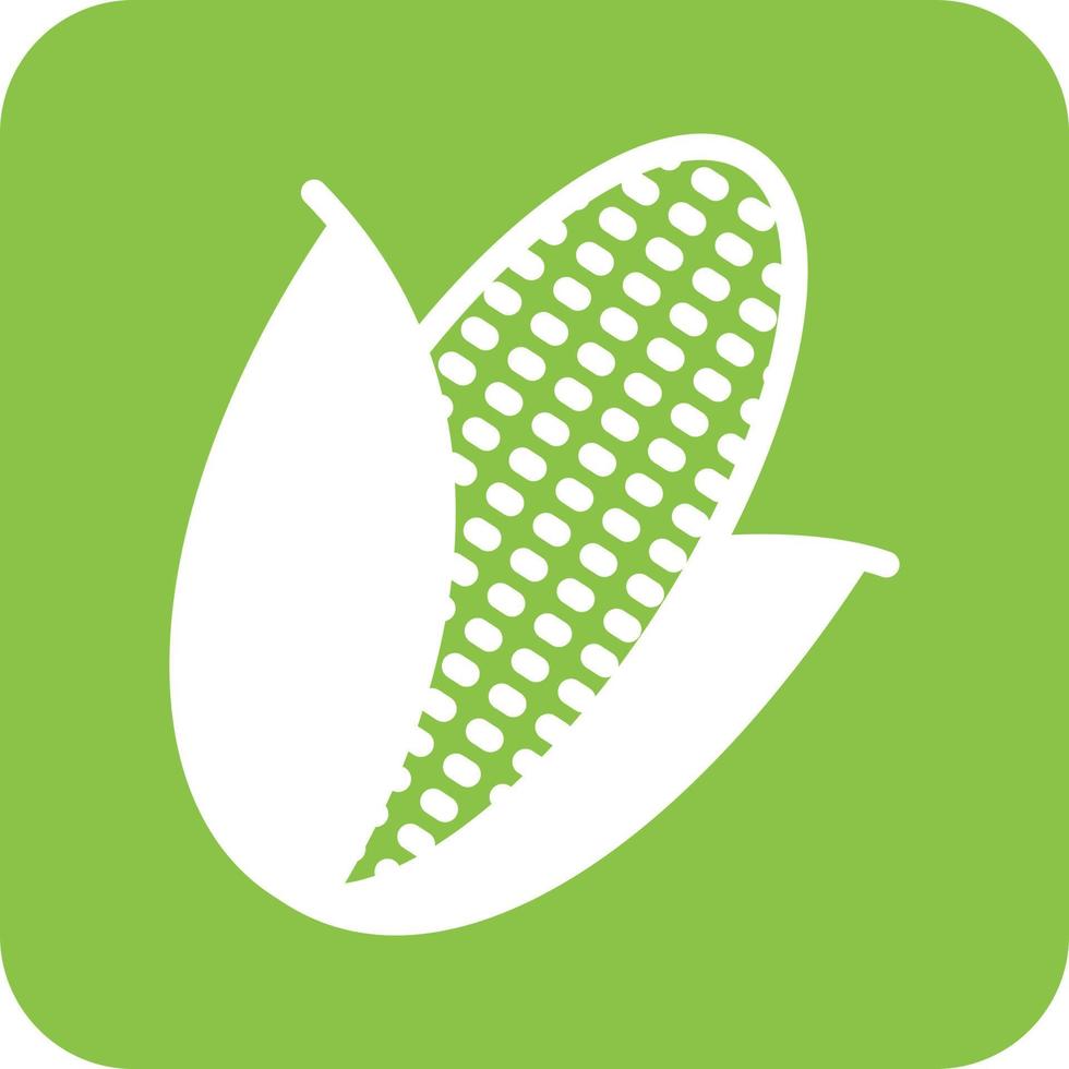 maïs glyph ronde achtergrond icoon vector