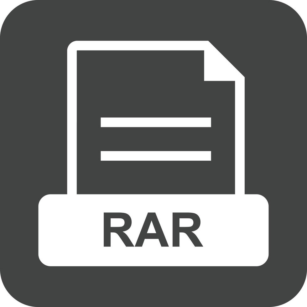 rar glyph ronde achtergrond icoon vector