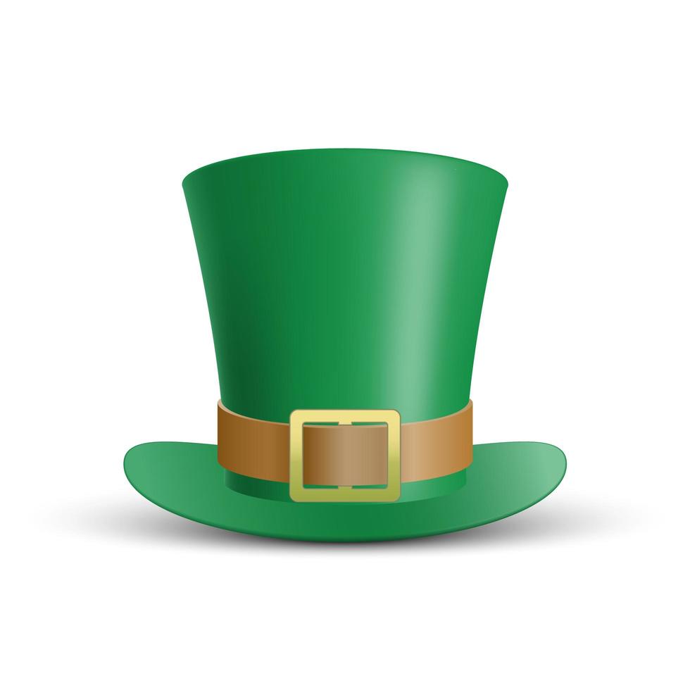 groene st. patrick's day hat geïsoleerd vector