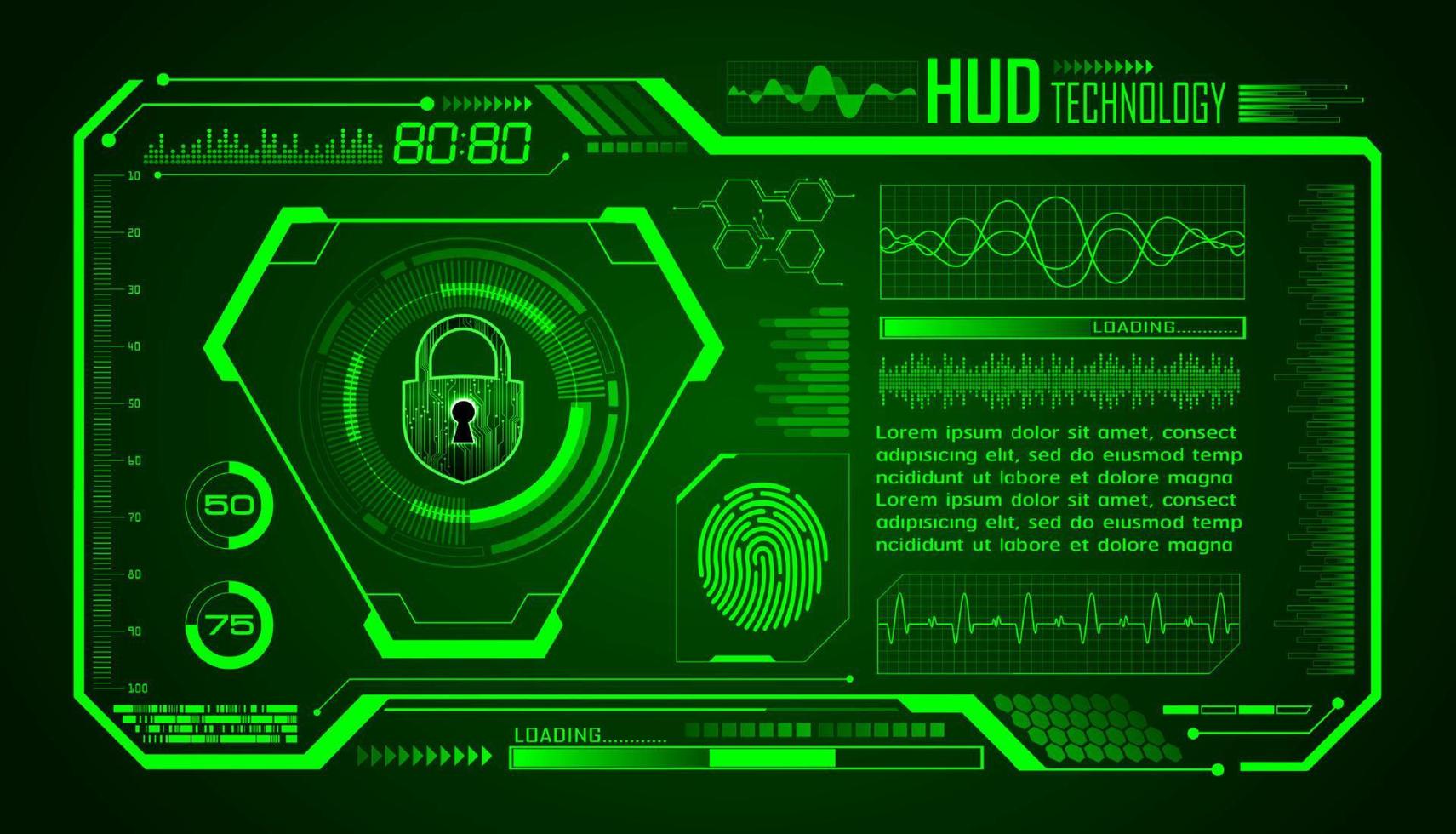 modern hud technologie scherm achtergrond vector