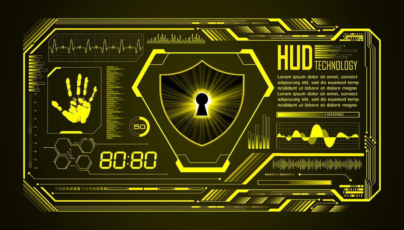 modern hud technologie scherm achtergrond vector