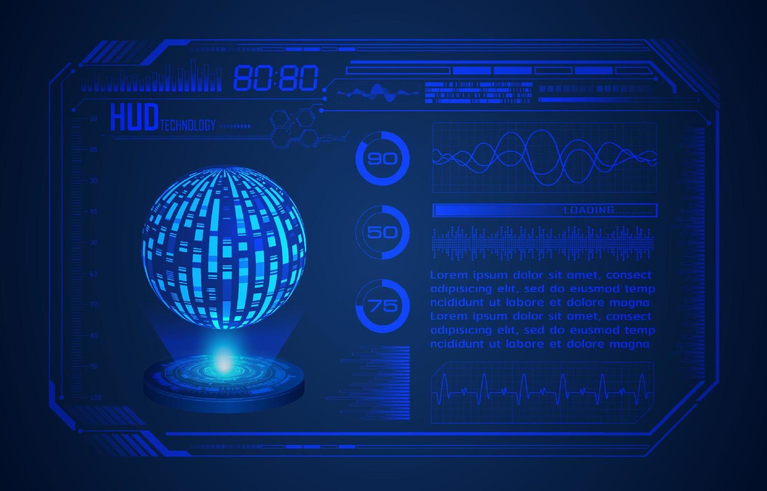 modern hud technologie scherm achtergrond vector