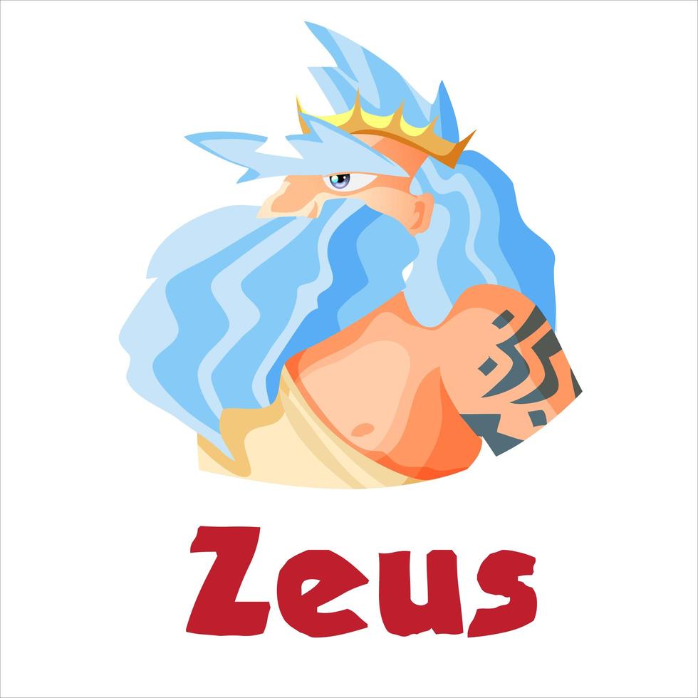 zeus, oude Griekse god vector
