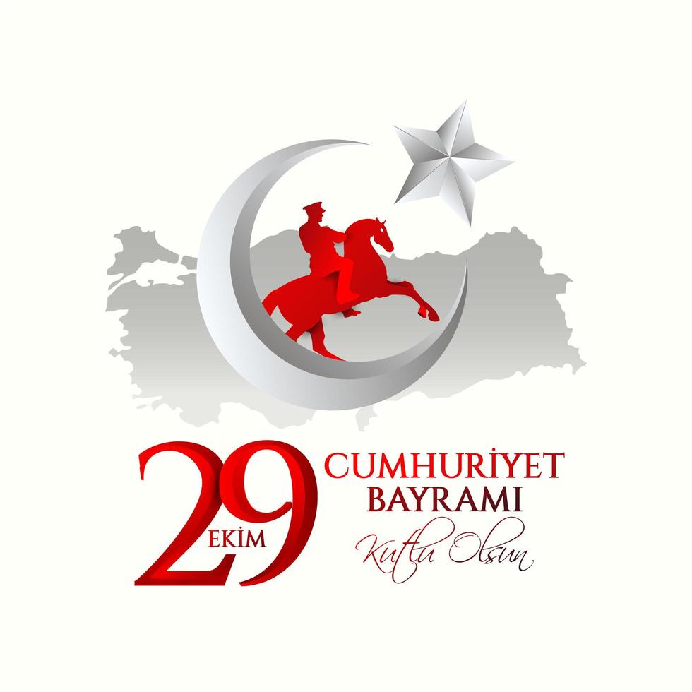 turkije nationale republiek dag viering ontwerp vector