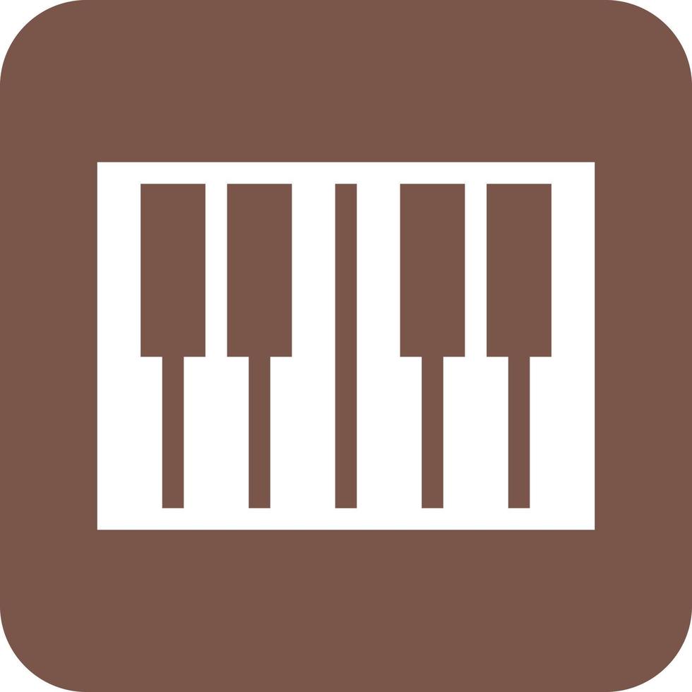 piano toetsenbord glyph ronde achtergrond icoon vector