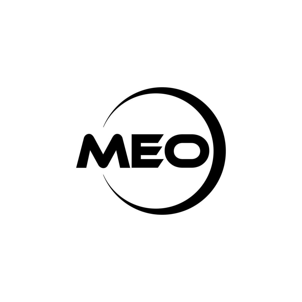 meo brief logo ontwerp in illustratie. vector logo, schoonschrift ontwerpen voor logo, poster, uitnodiging, enz.