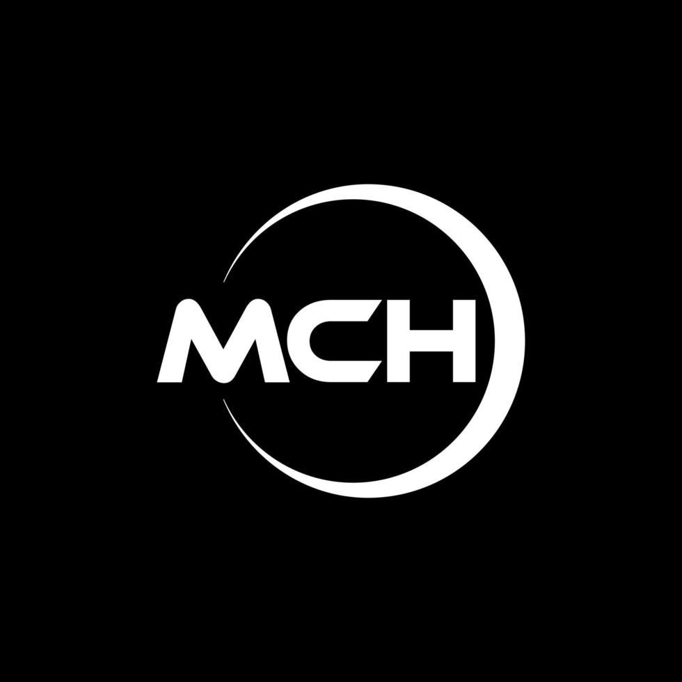 mch brief logo ontwerp in illustratie. vector logo, schoonschrift ontwerpen voor logo, poster, uitnodiging, enz.