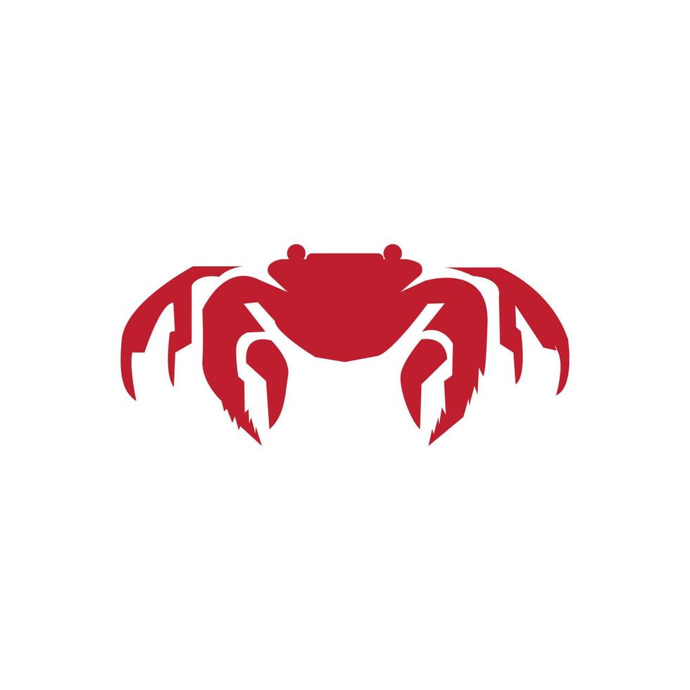 krab icoon logo, vector ontwerp