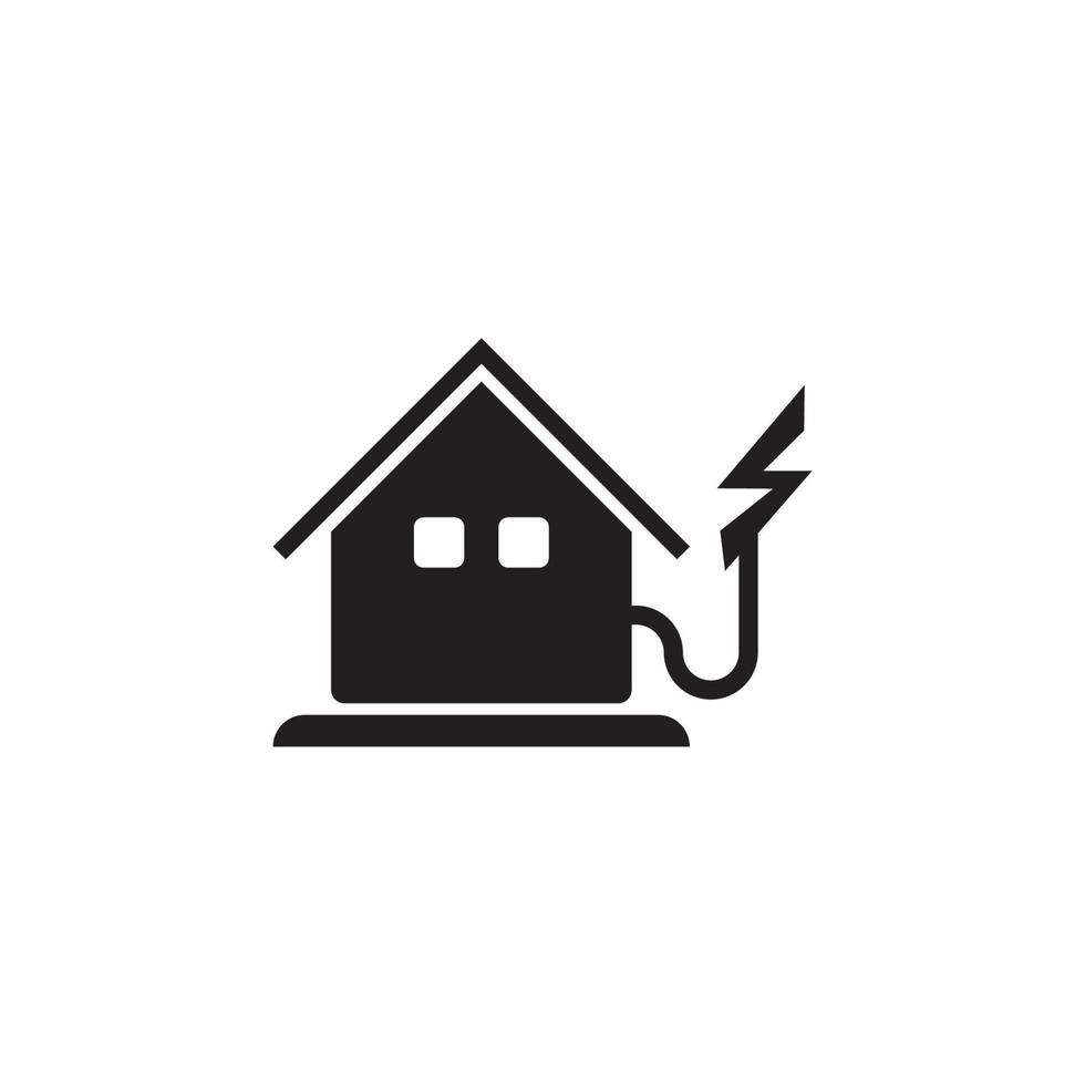elektrisch huis logo vector icoon sjabloon