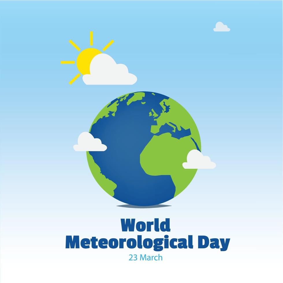 vector wereld meteorologisch dag. gemakkelijk en elegant ontwerp