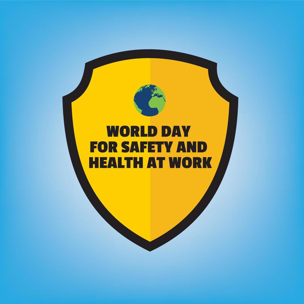 Werelddag voor veiligheid en gezondheid op het werk vector
