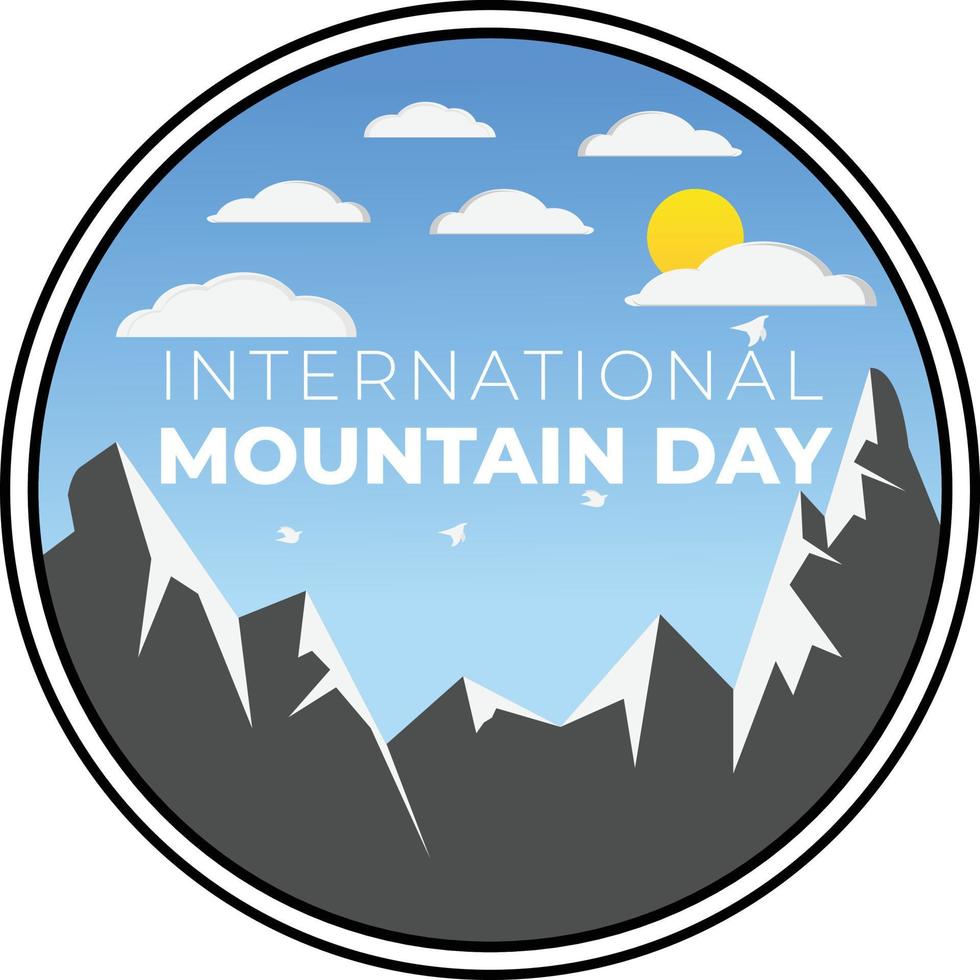 bergen vector illustratie voor Internationale berg dag