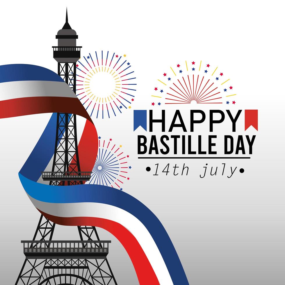 Franse bastille-dag nationale viering banner vector