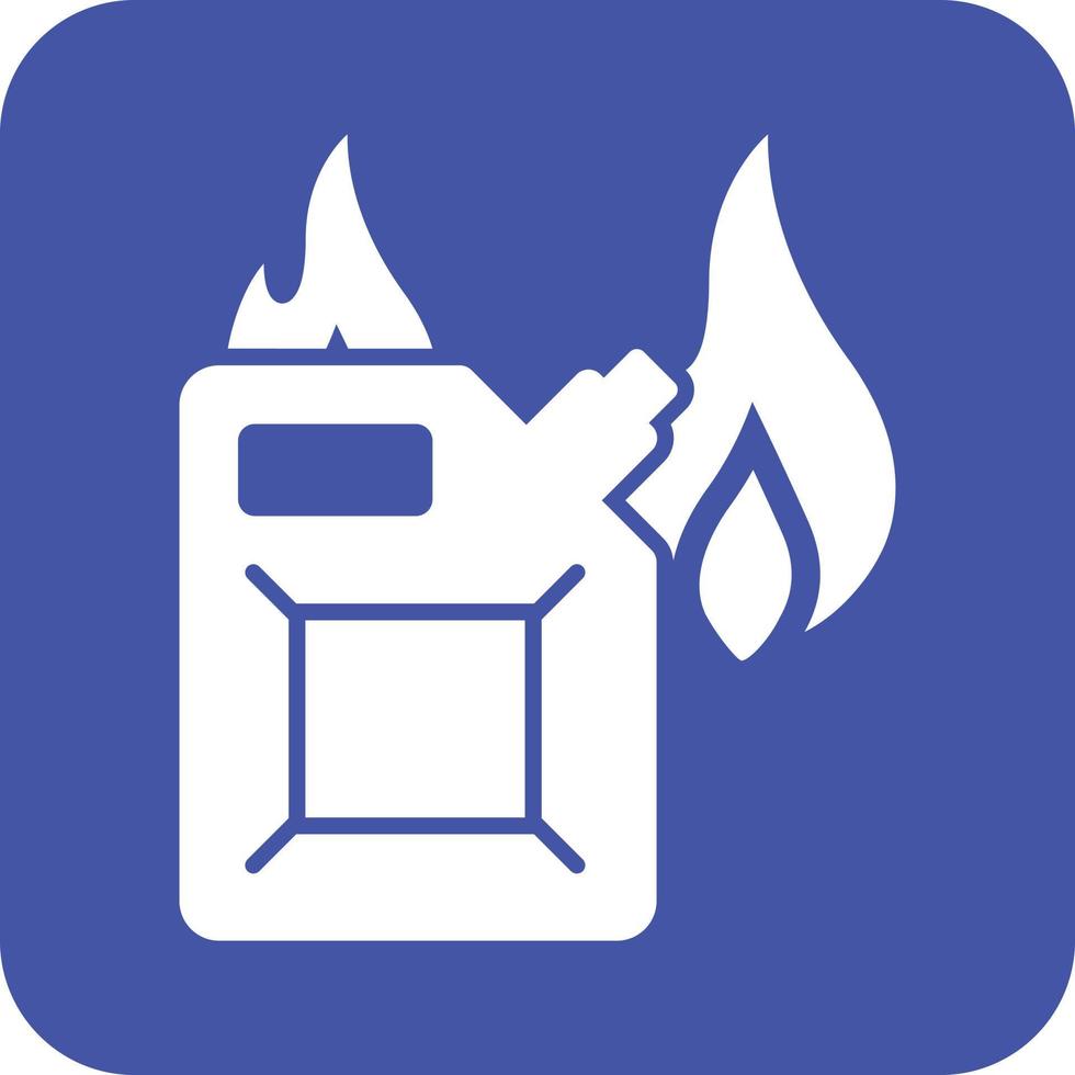 brandstof naar brand glyph ronde achtergrond icoon vector