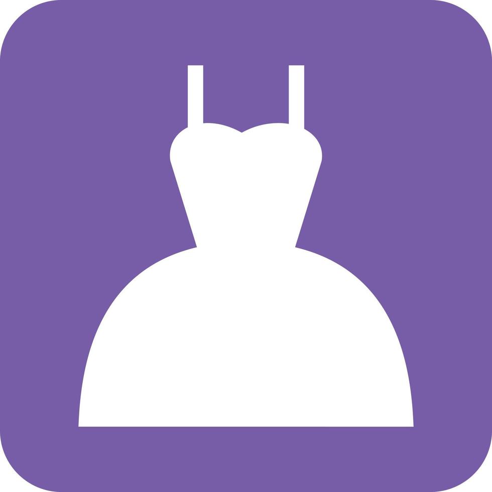 vrouw jurk glyph ronde achtergrond icoon vector