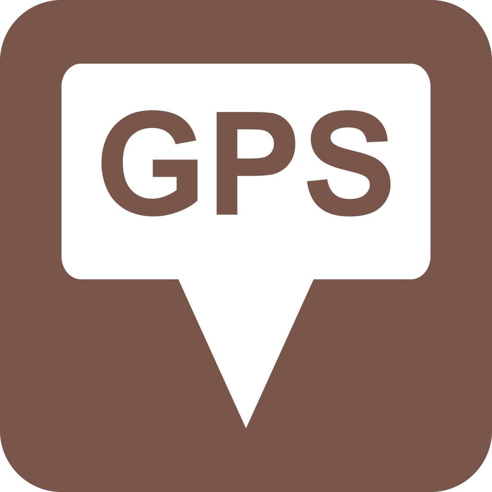 GPS ii glyph ronde achtergrond icoon vector