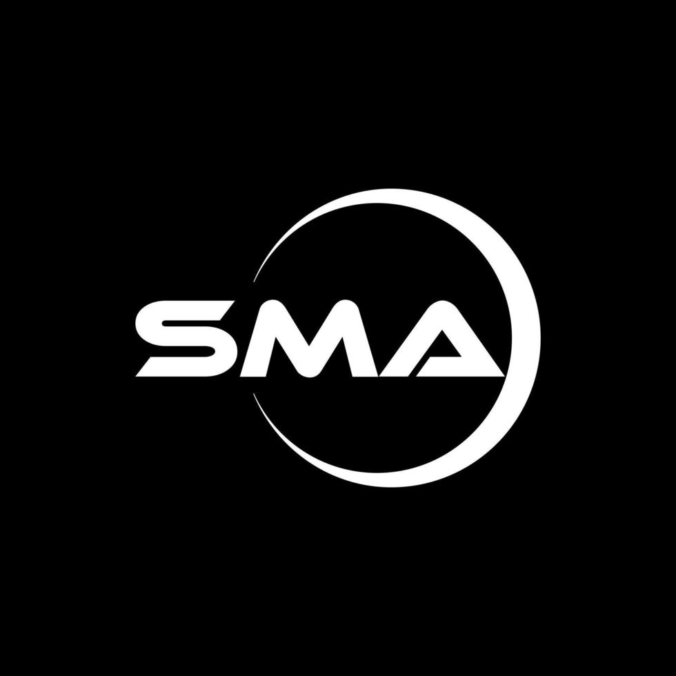 sma brief logo ontwerp in illustrator. vector logo, schoonschrift ontwerpen voor logo, poster, uitnodiging, enz.