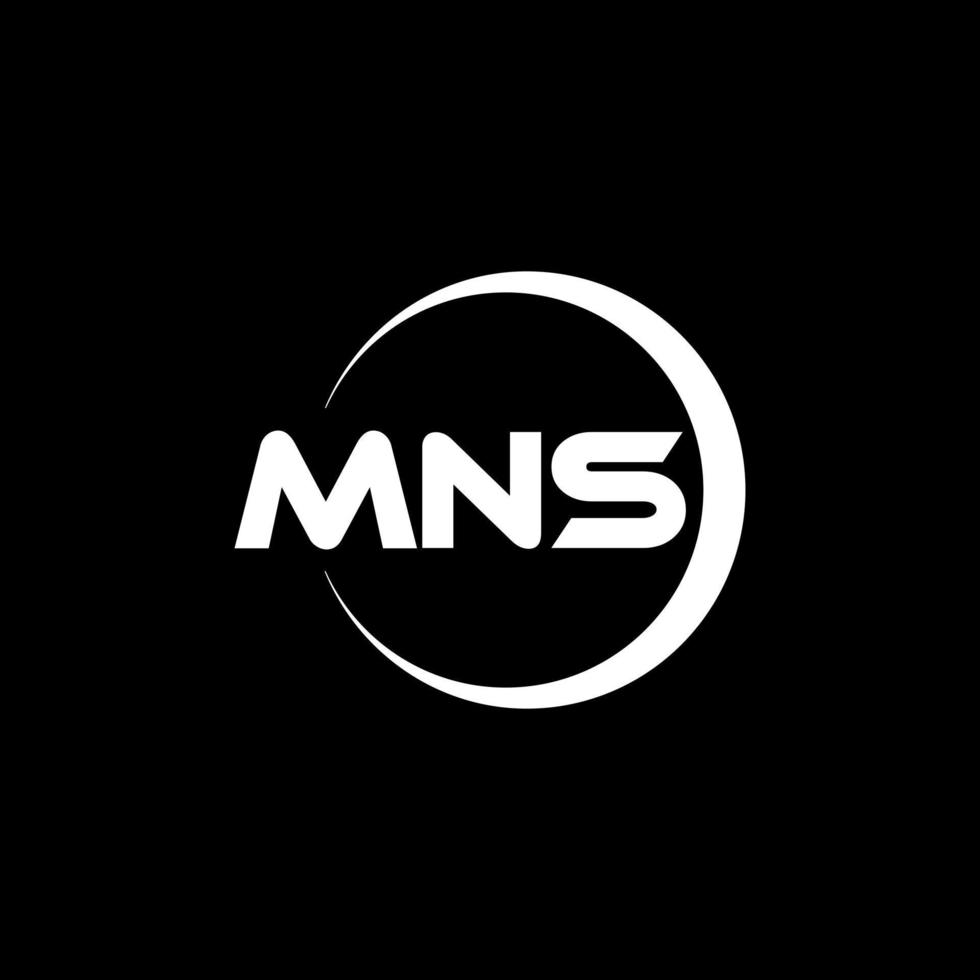 mns brief logo ontwerp in illustratie. vector logo, schoonschrift ontwerpen voor logo, poster, uitnodiging, enz.