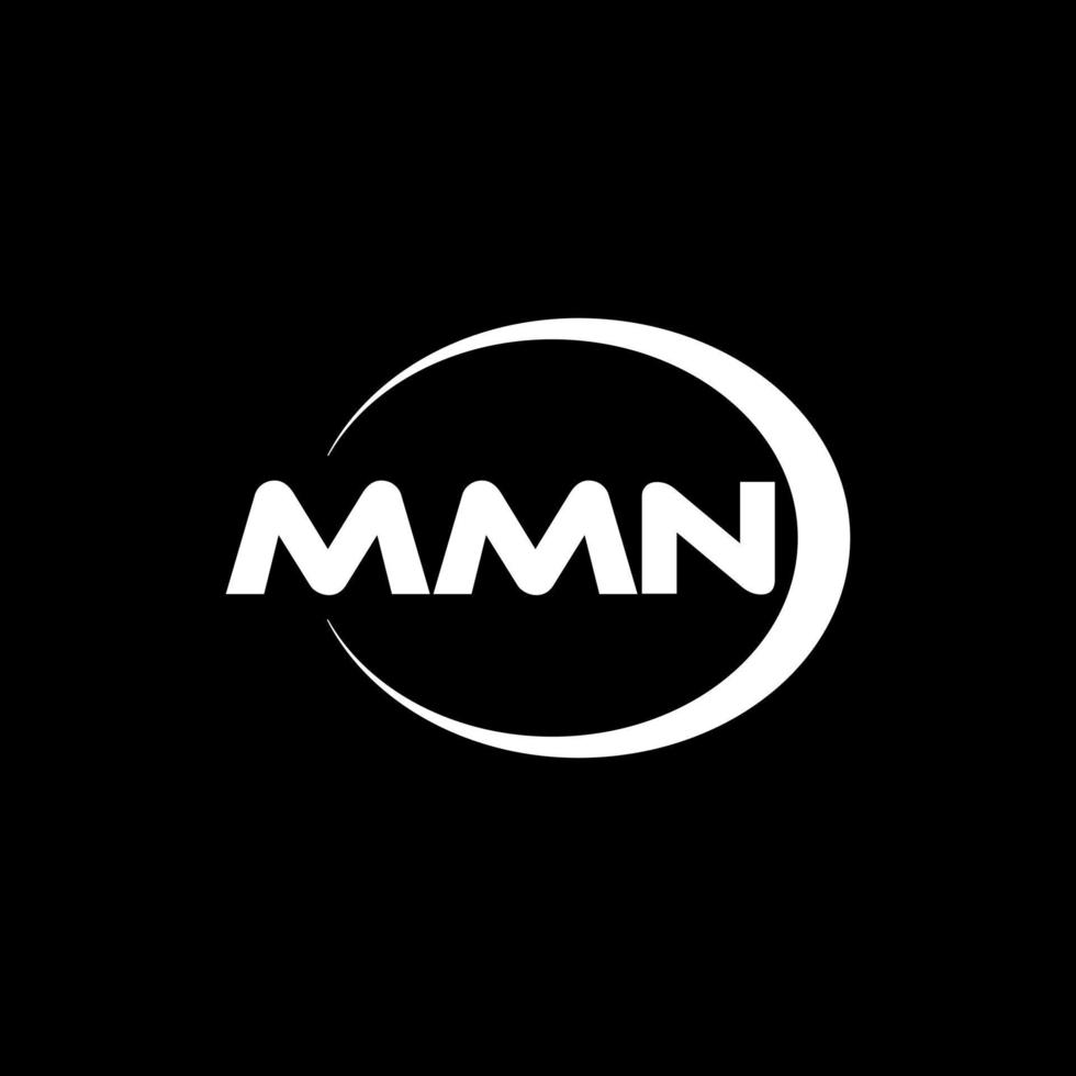 mmn brief logo ontwerp in illustratie. vector logo, schoonschrift ontwerpen voor logo, poster, uitnodiging, enz.