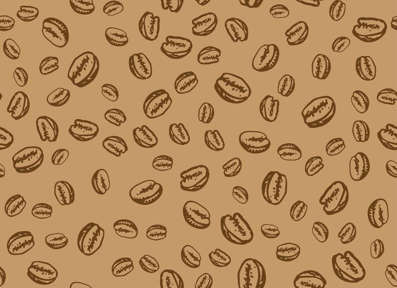 koffie bonen hand- getrokken stijl. vector illustratie.