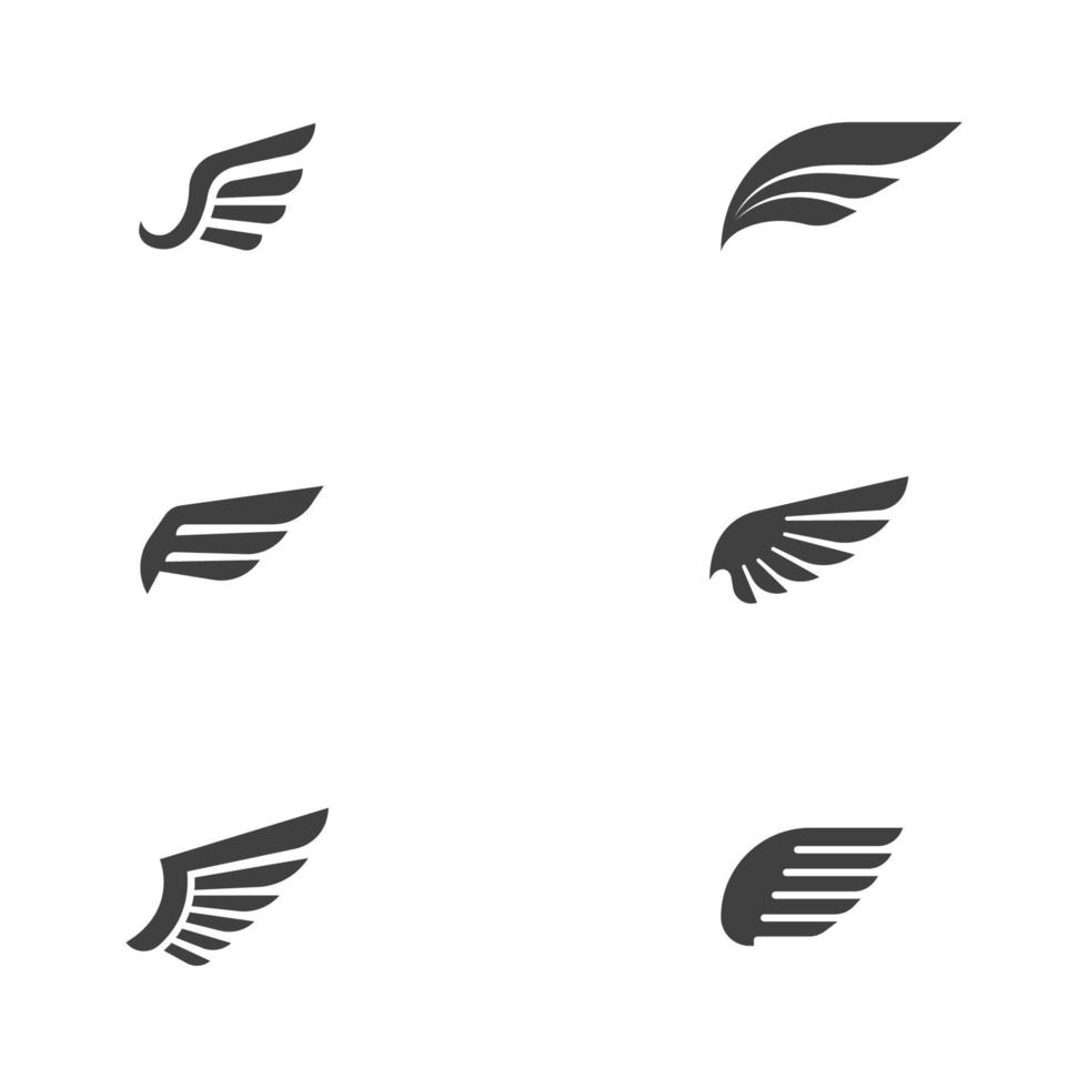 valk vleugel pictogram sjabloon vector