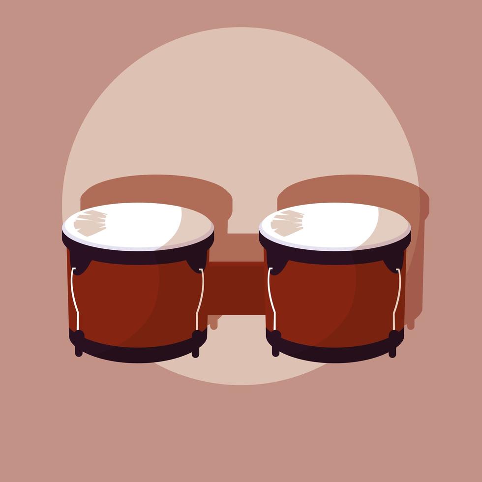 timbals tropisch instrument pictogram vector