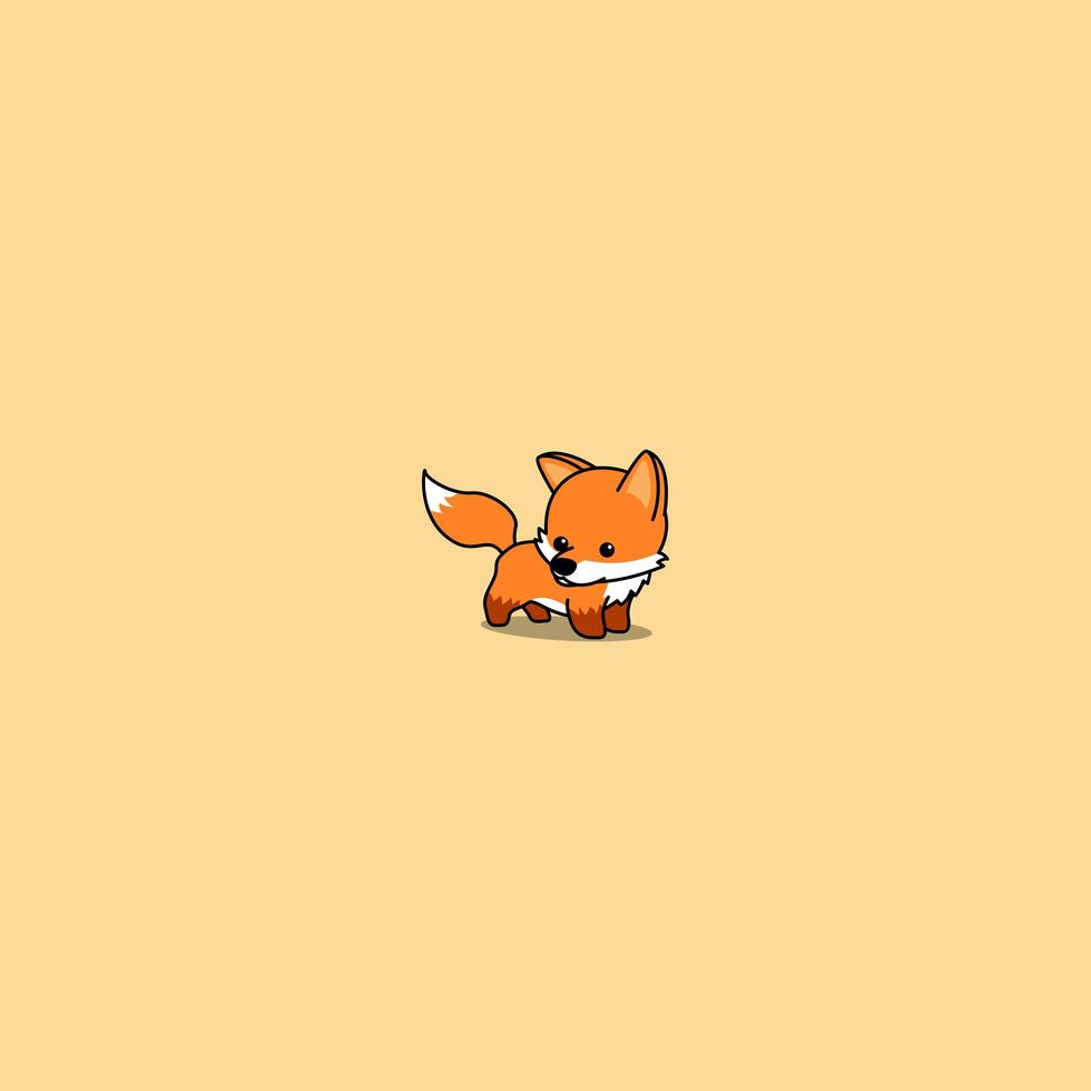 schattige baby fox cartoon icoon vector