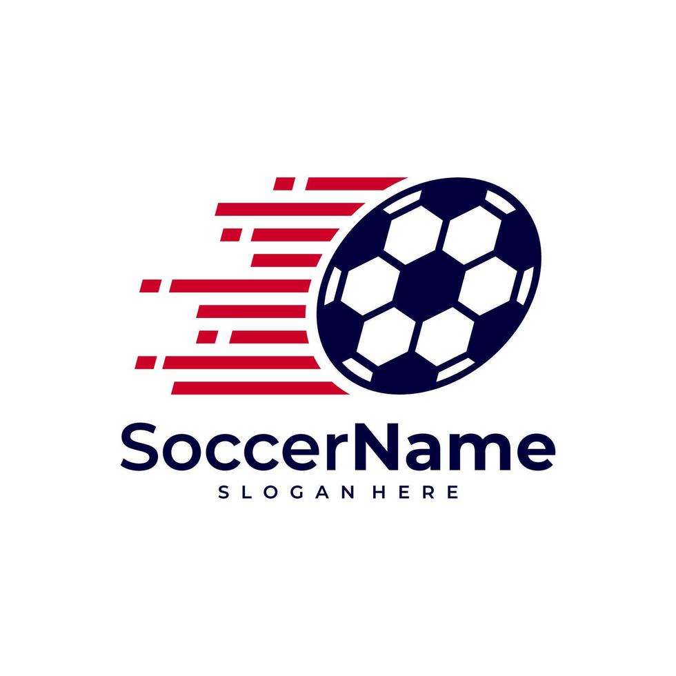 snel voetbal logo sjabloon, Amerikaans voetbal snel logo ontwerp vector