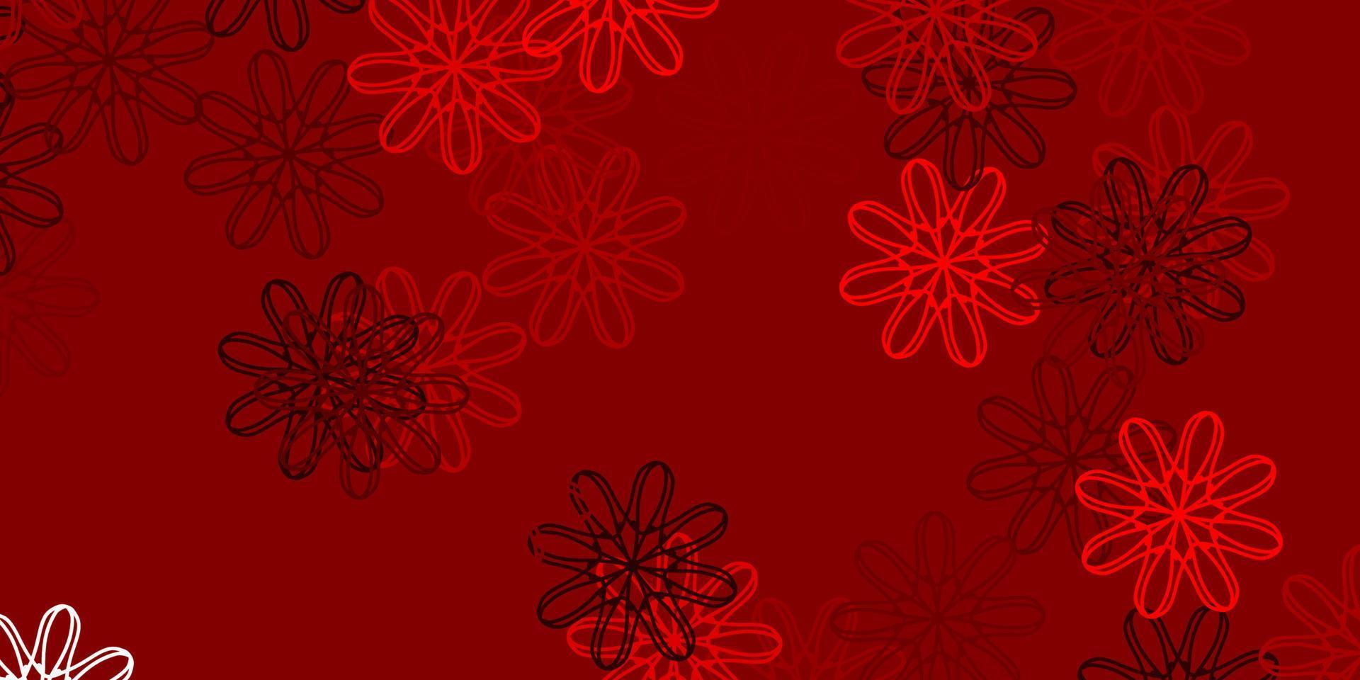 lichtrode vector natuurlijke lay-out met bloemen.