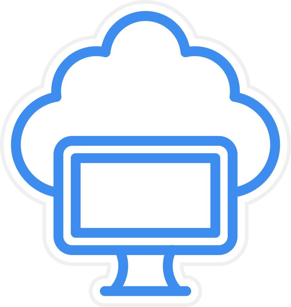 cloud computing-pictogramstijl vector