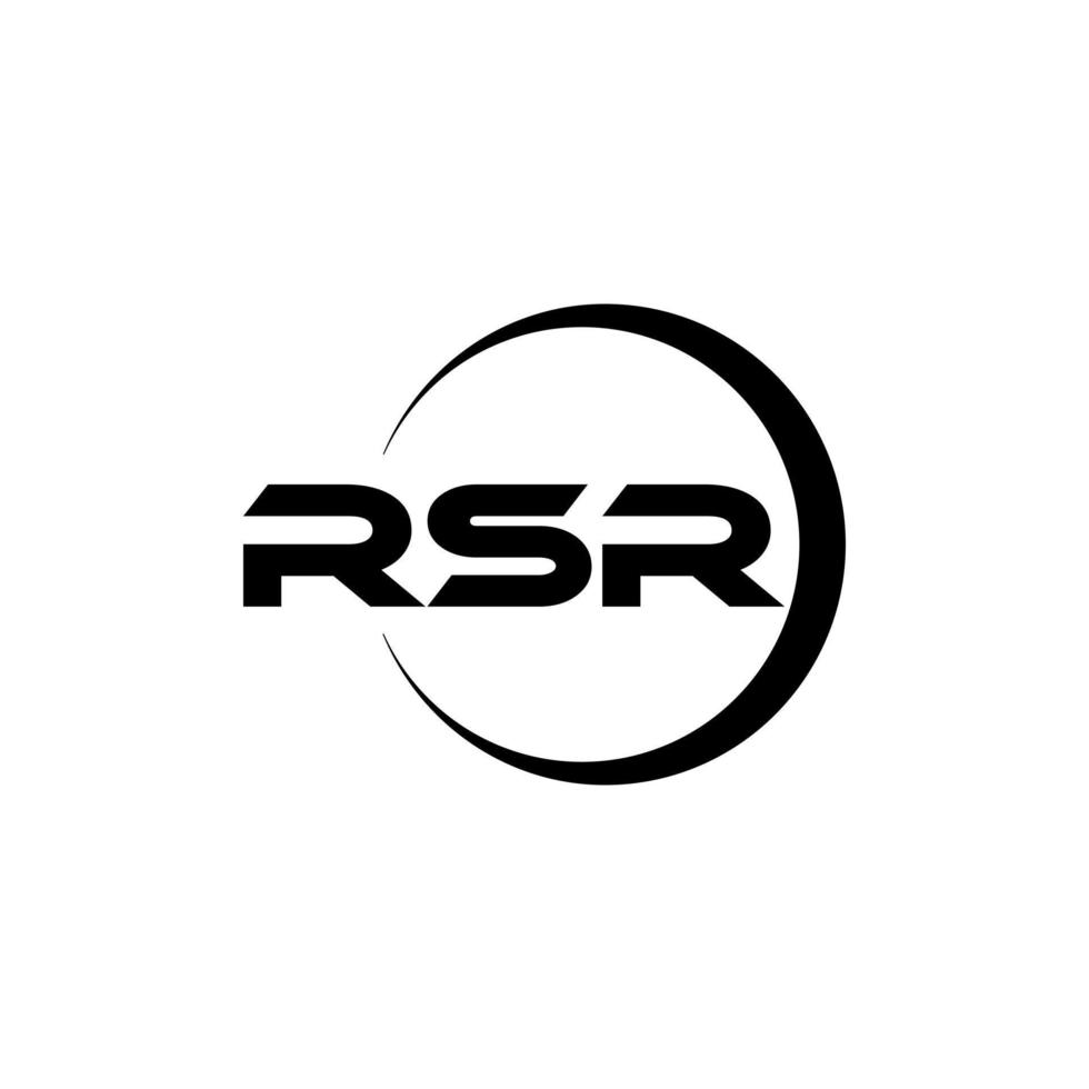 rsr brief logo ontwerp in illustratie. vector logo, schoonschrift ontwerpen voor logo, poster, uitnodiging, enz.