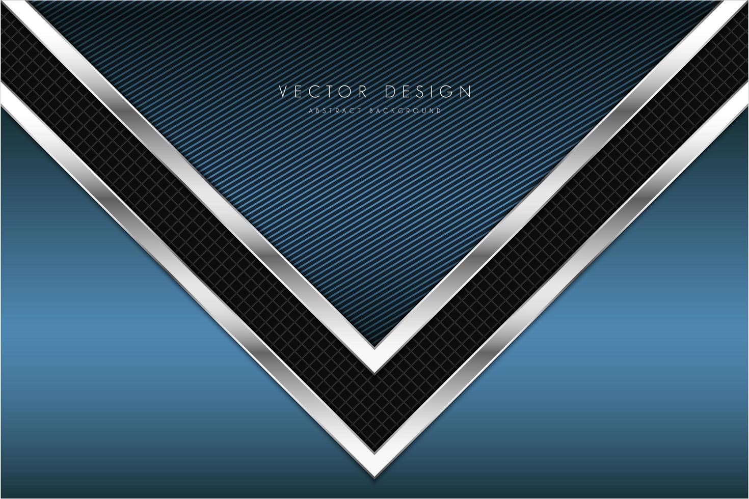 blauwe technologische metaalachtergrond met pijlvorm. vector