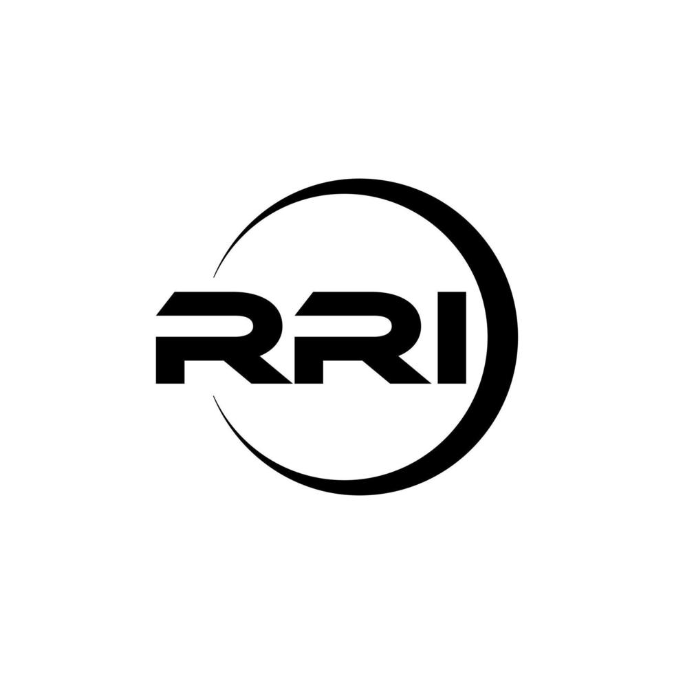 rri brief logo ontwerp in illustratie. vector logo, schoonschrift ontwerpen voor logo, poster, uitnodiging, enz.