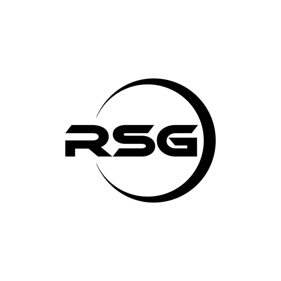 rsg brief logo ontwerp in illustratie. vector logo, schoonschrift ontwerpen voor logo, poster, uitnodiging, enz.