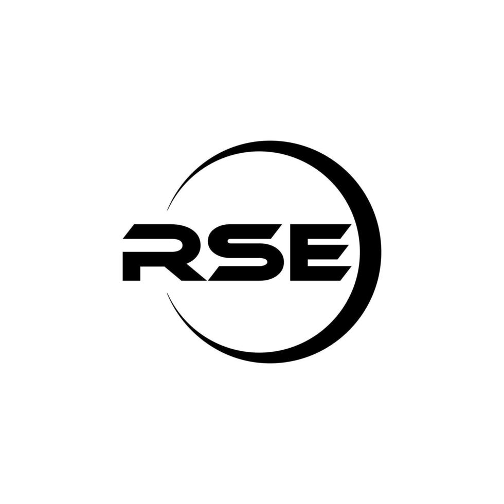 rse brief logo ontwerp in illustratie. vector logo, schoonschrift ontwerpen voor logo, poster, uitnodiging, enz.