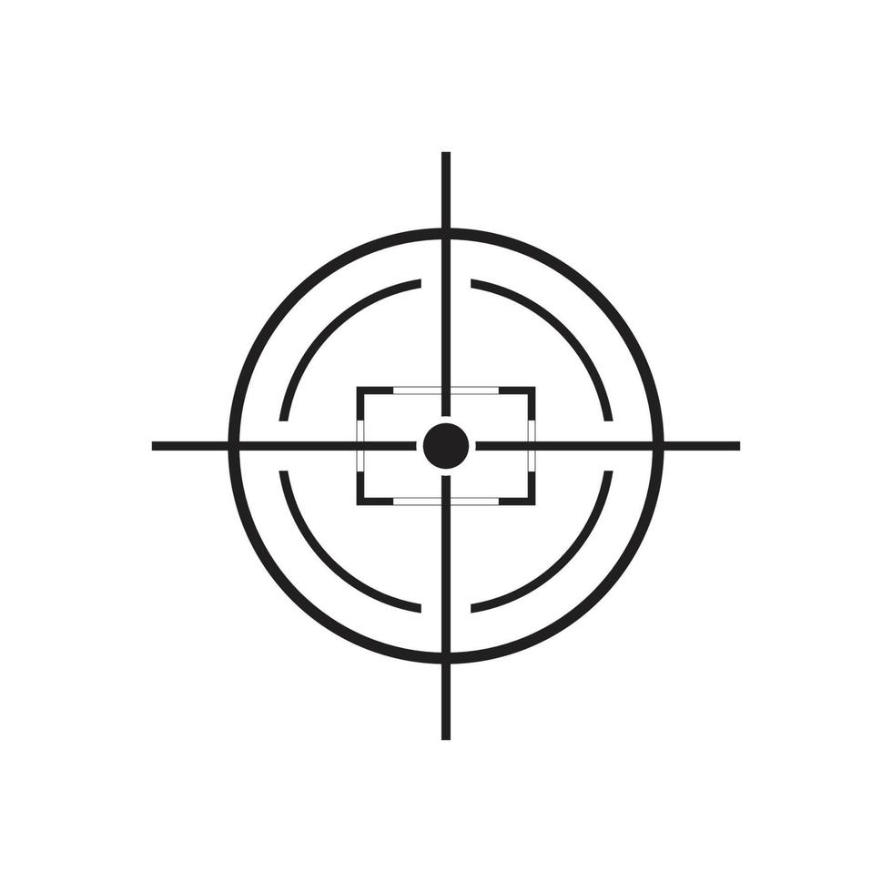 scherpschutter zicht symbool crosshair doelwit logo vector