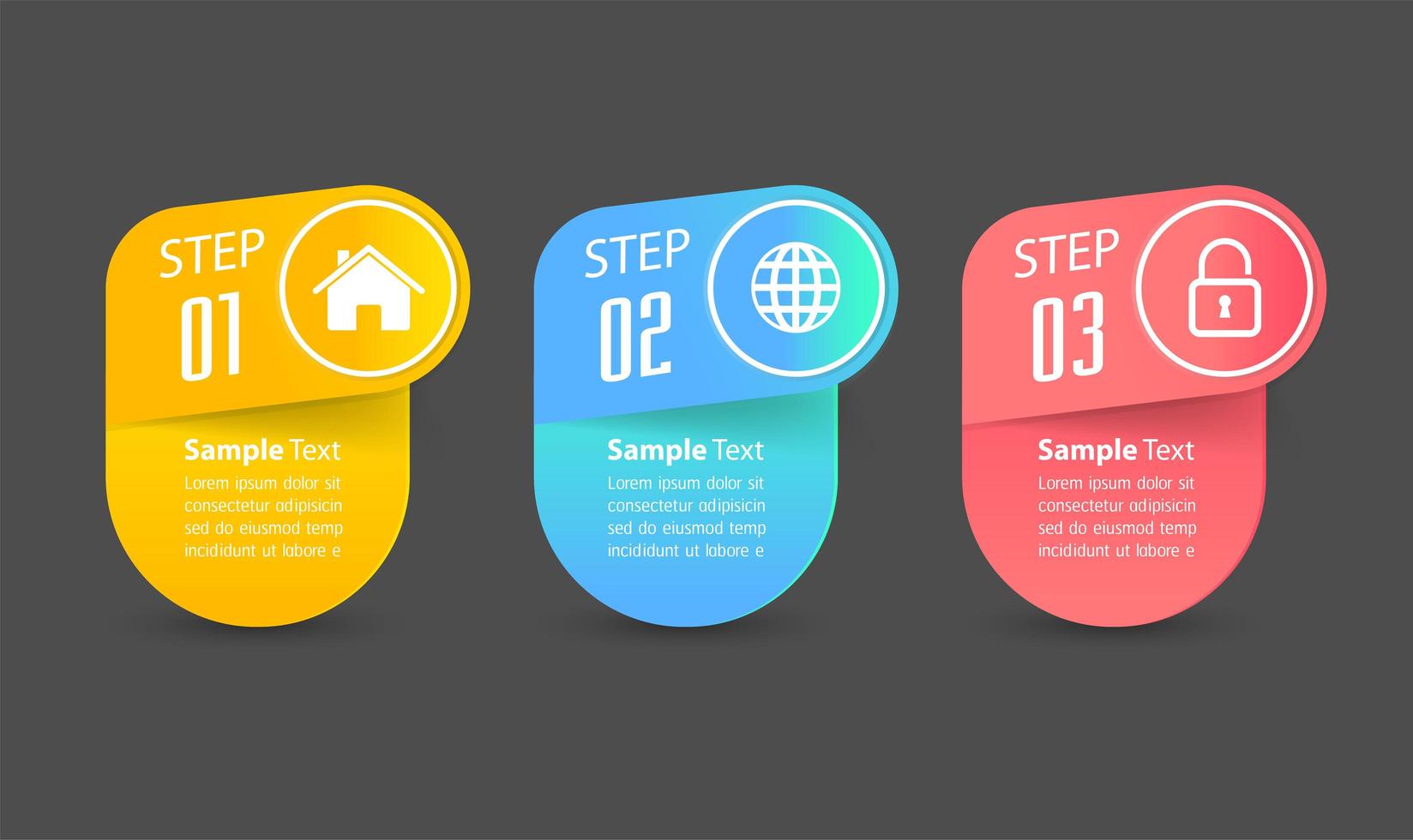 moderne tekstvaksjabloon, banner infographics vector