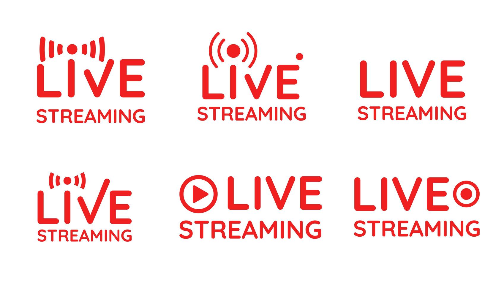 live streaming symbolenset vector