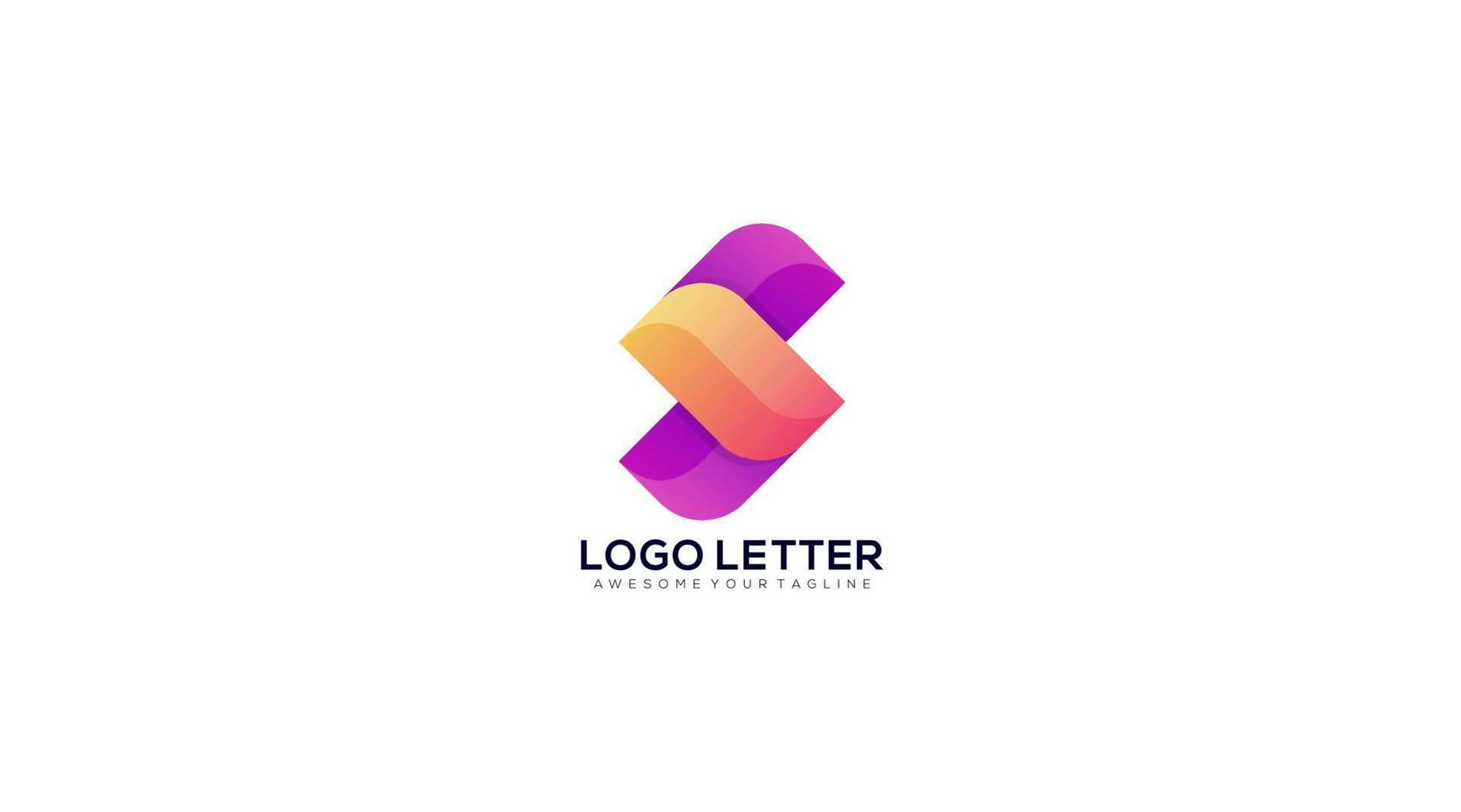 kleur brief s logo icoon ontwerp sjabloon elementen vector