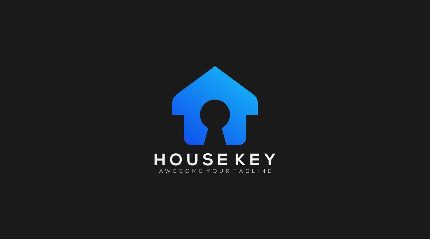 elegant sleutel huis logo ontwerp symbool vector sjabloon