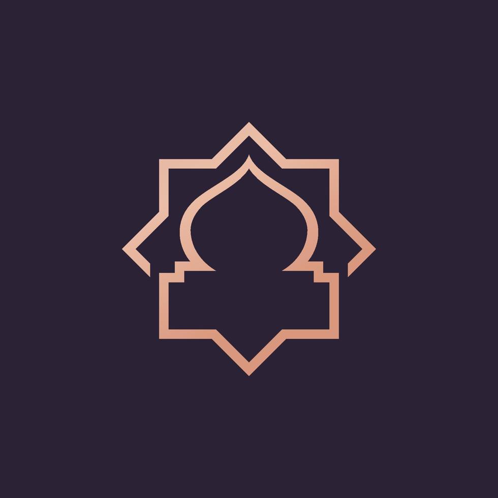 Islamitisch moskee logo vector sjabloon